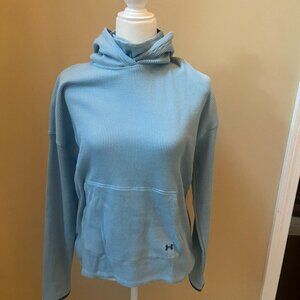 Under Armour Women's Waffle Hoodie with turtle neck baby blue size medium